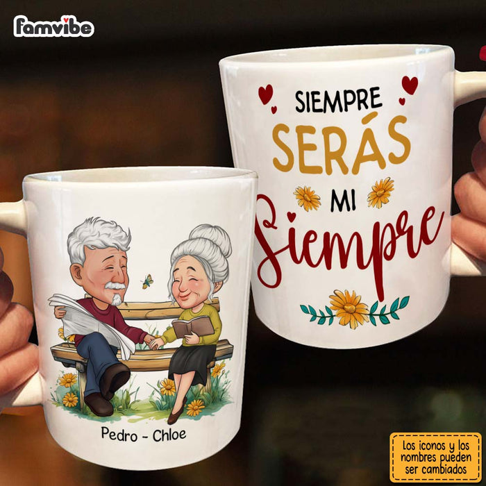 Personalized Couple Gift Spanish Siempre Serás Mi Siempre Mug 31037 1