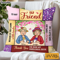 Personalized Friend Gift Thank You For Being My Unbiological Sister Pillow 31038 thumb 1