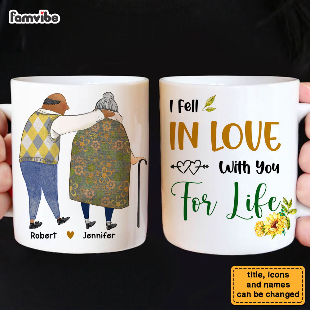 Personalized Couple Gift I Fell In Love With You For Life Mug 31045 Primary Mockup