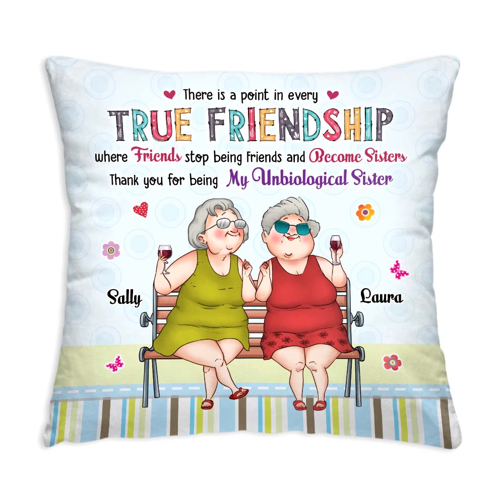 Personalized Gift For Friends Unbiological Sister Pillow 31051 Primary Mockup