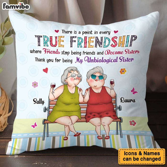 Personalized Gift For Friends Unbiological Sister Pillow 31051 1