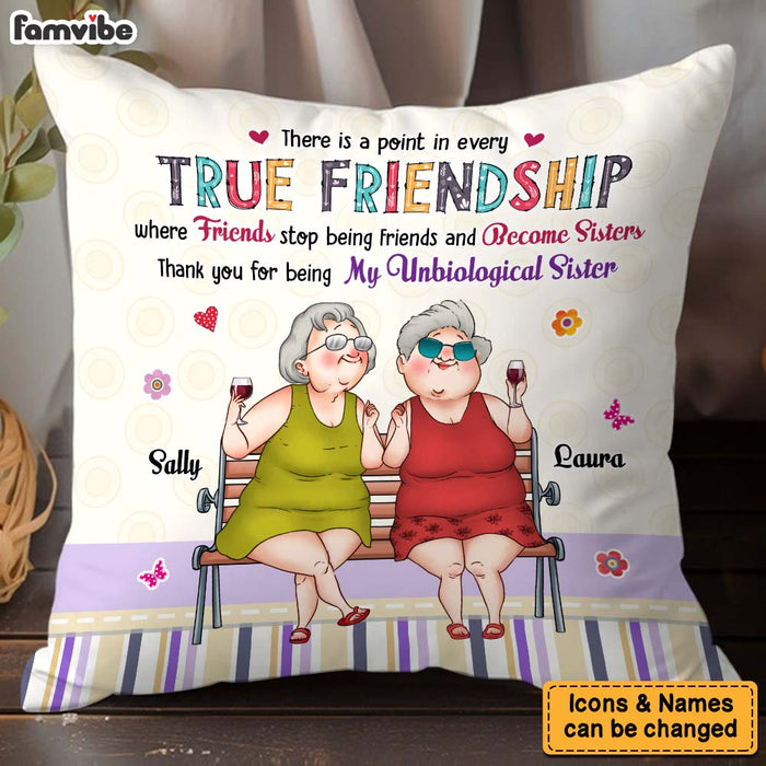 Personalized Gift For Friends Unbiological Sister Pillow 31051 1