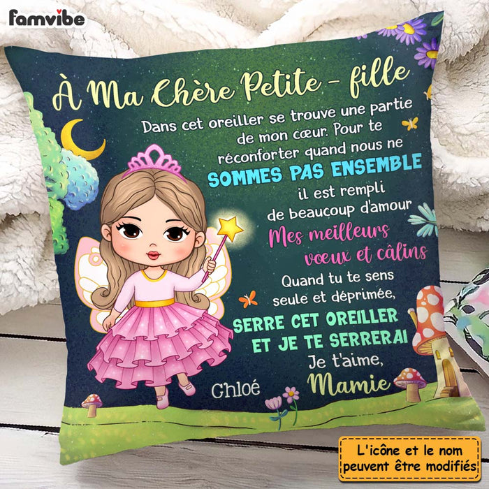 Personalized French Gift For Fairy Granddaughter Ma Chère Petite-fille Pillow 31057 1