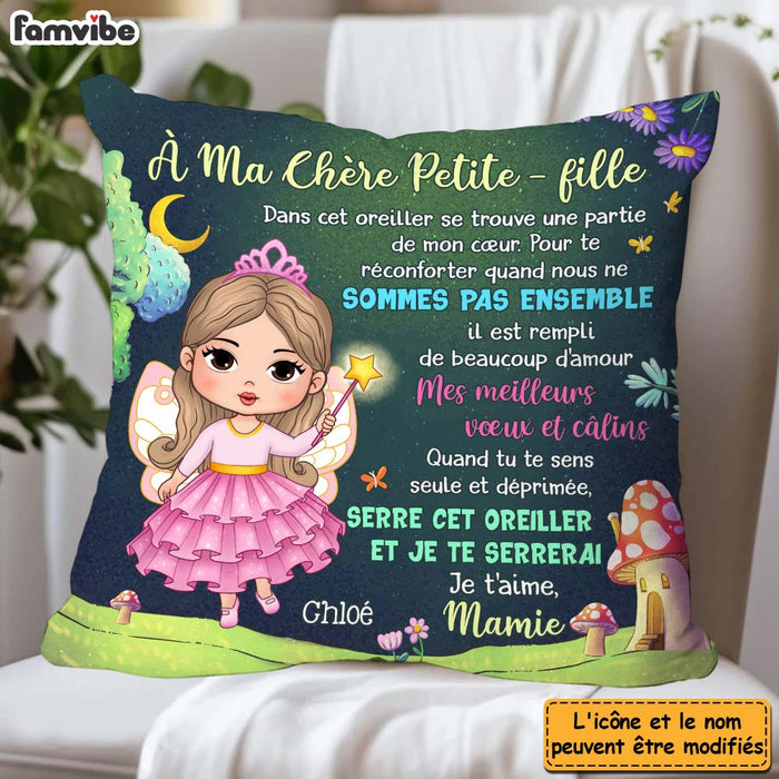 Personalized French Gift For Fairy Granddaughter Ma Chère Petite-fille Pillow 31057 1