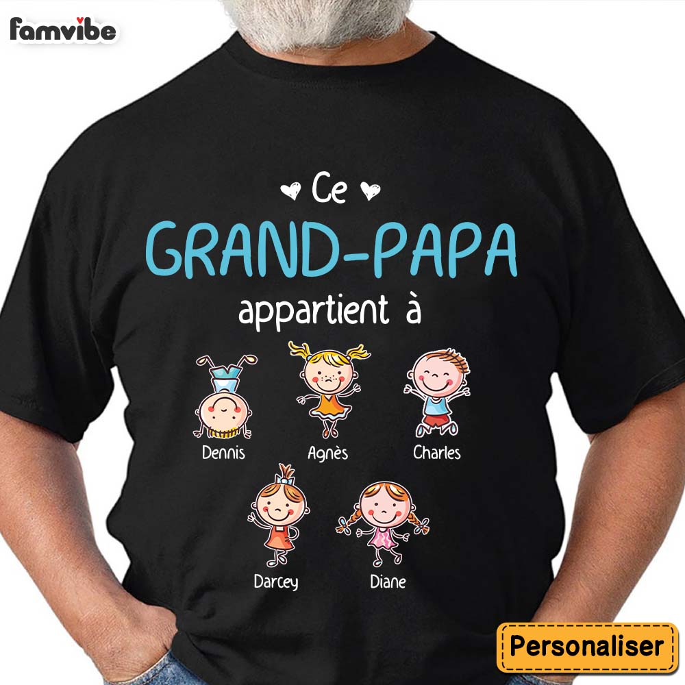 Personalized Gift For Papy French Grandpa Belongs Shirt Hoodie Sweatshirt 31062 Primary Mockup