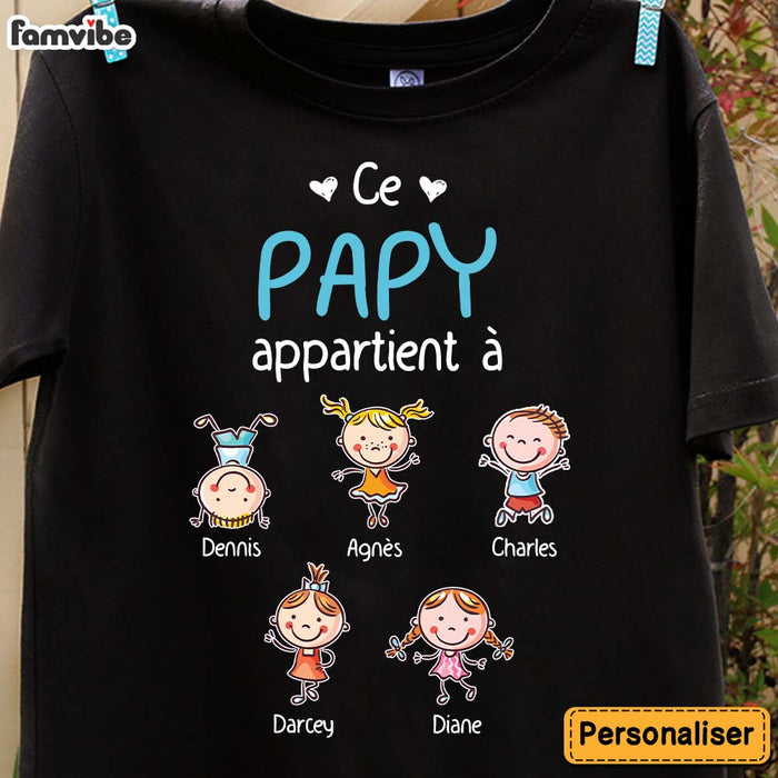 Personalized Gift For Papy French Grandpa Belongs Shirt - Hoodie - Sweatshirt 31062 1
