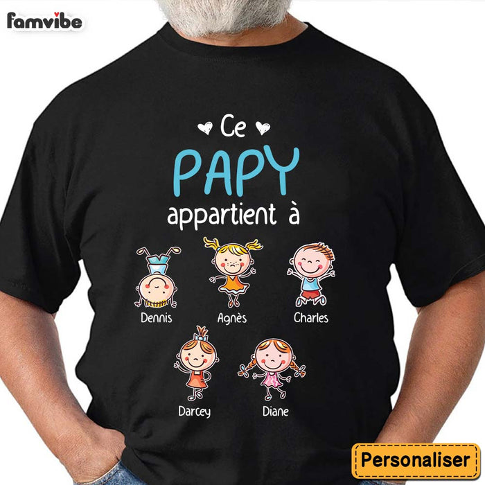 Personalized Gift For Papy French Grandpa Belongs Shirt - Hoodie - Sweatshirt 31062 1