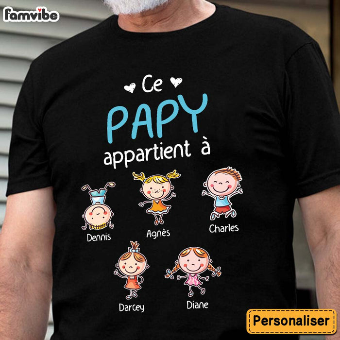Personalized Gift For Papy French Grandpa Belongs Shirt - Hoodie - Sweatshirt 31062 1