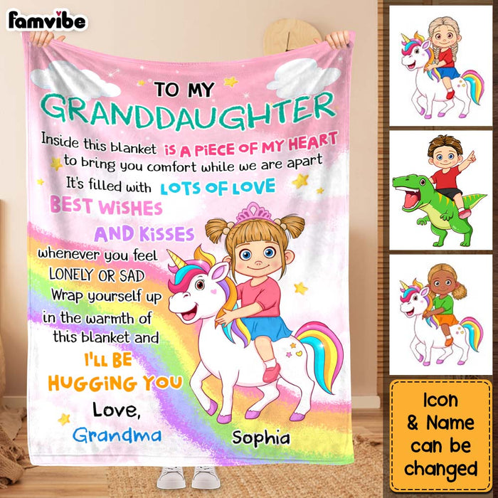 Personalized Gift To My Granddaughter Unicorn Princess Blanket 31065 1