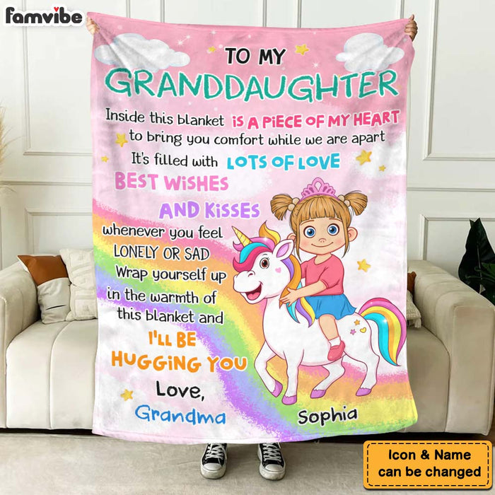Personalized Gift To My Granddaughter Unicorn Princess Blanket 31065 1