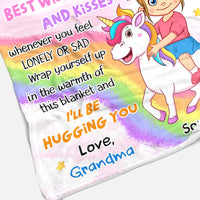 Personalized Gift To My Granddaughter Unicorn Princess Blanket 31065 thumb 1