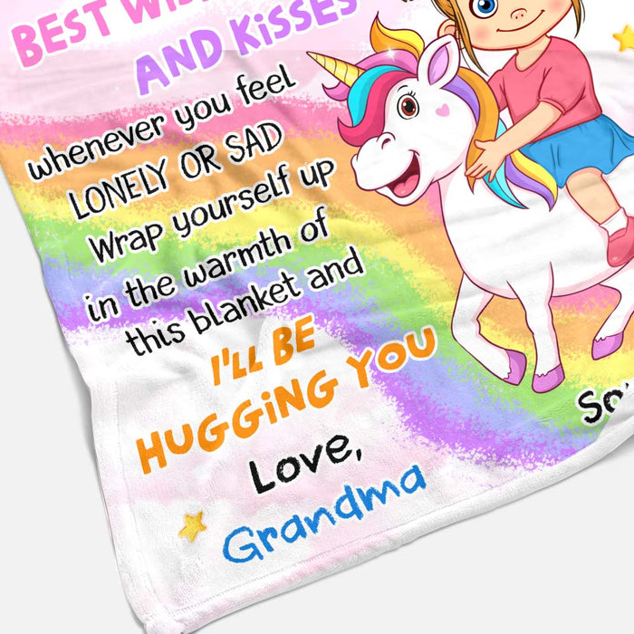 Personalized Gift To My Granddaughter Unicorn Princess Blanket 31065 1
