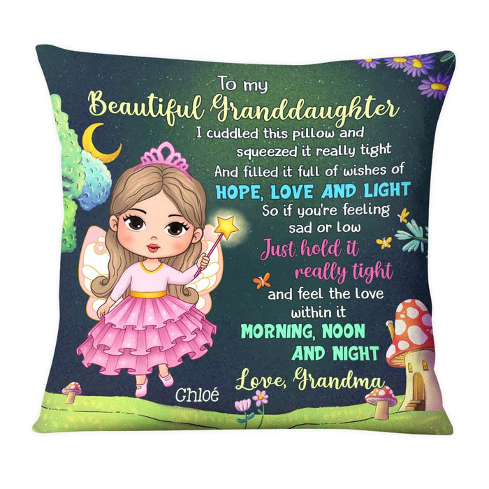Personalized Gift For Granddaughter To My Granddaughter Fairy Theme Pillow 31068 1