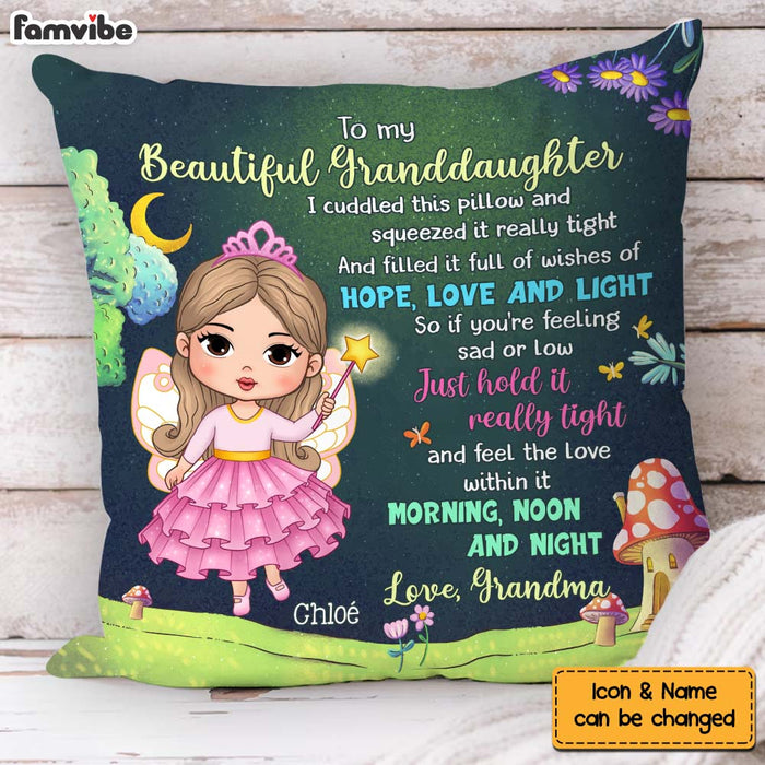 Personalized Gift For Granddaughter To My Granddaughter Fairy Theme Pillow 31068 1