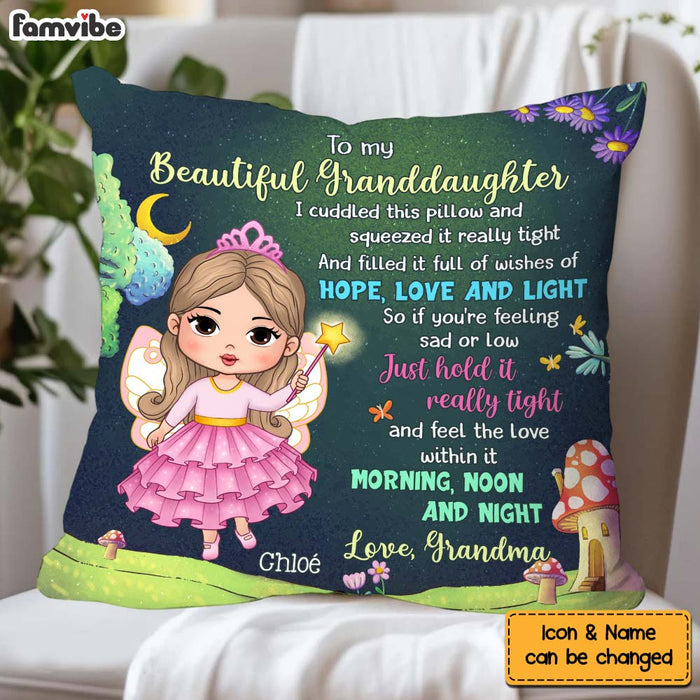 Personalized Gift For Granddaughter To My Granddaughter Fairy Theme Pillow 31068 1