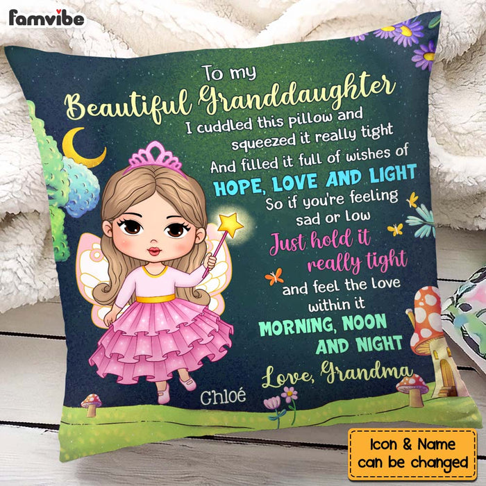 Personalized Gift For Granddaughter To My Granddaughter Fairy Theme Pillow 31068 1