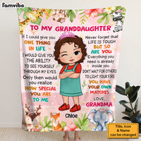 Personalized Gift For Grandson Woodland Animals Blanket 31090 thumb 1