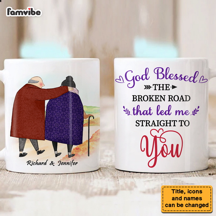 Personalized Couple God Blessed The Broken Road Mug 31093 1