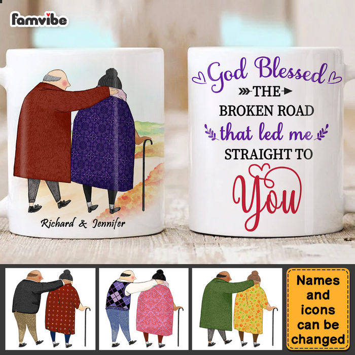 Personalized Couple God Blessed The Broken Road Mug 31093 1