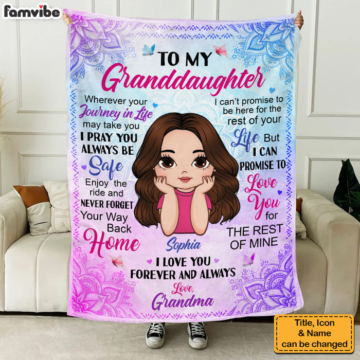 Personalized Gift For Granddaughter Mandala Blanket 31095 1
