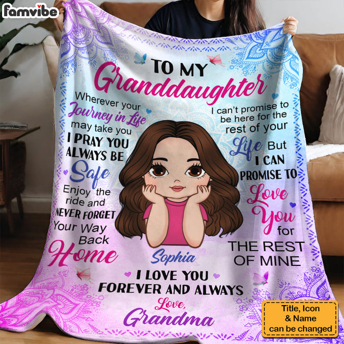 Personalized Gift For Granddaughter Mandala Blanket 31095 1