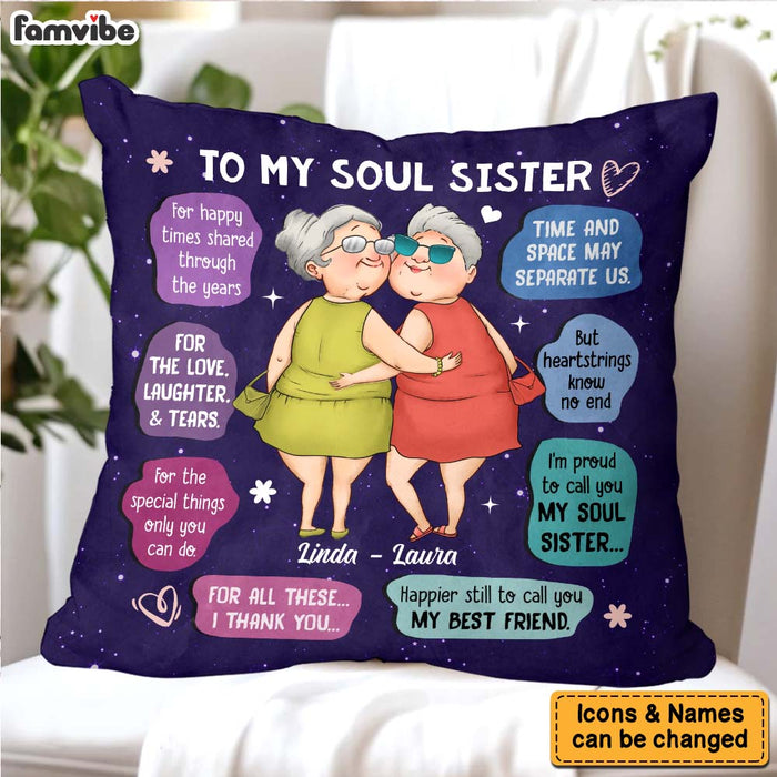Personalized Gift For Friend I'm Proud To Call You My Soul Sister Pillow 31100 1