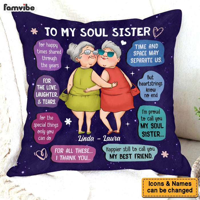 Personalized Gift For Friend I'm Proud To Call You My Soul Sister Pillow 31100 1
