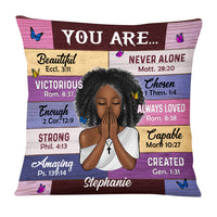 Personalized Gift For Daughter Bible Verses God Says You Are Pillow 31109 thumb 1