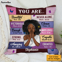 Personalized Gift For Daughter Bible Verses God Says You Are Pillow 31109 thumb 1