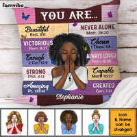 Personalized Gift For Daughter Bible Verses God Says You Are Pillow 31109 thumb 1