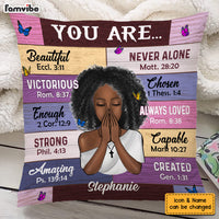 Personalized Gift For Daughter Bible Verses God Says You Are Pillow 31109 thumb 1
