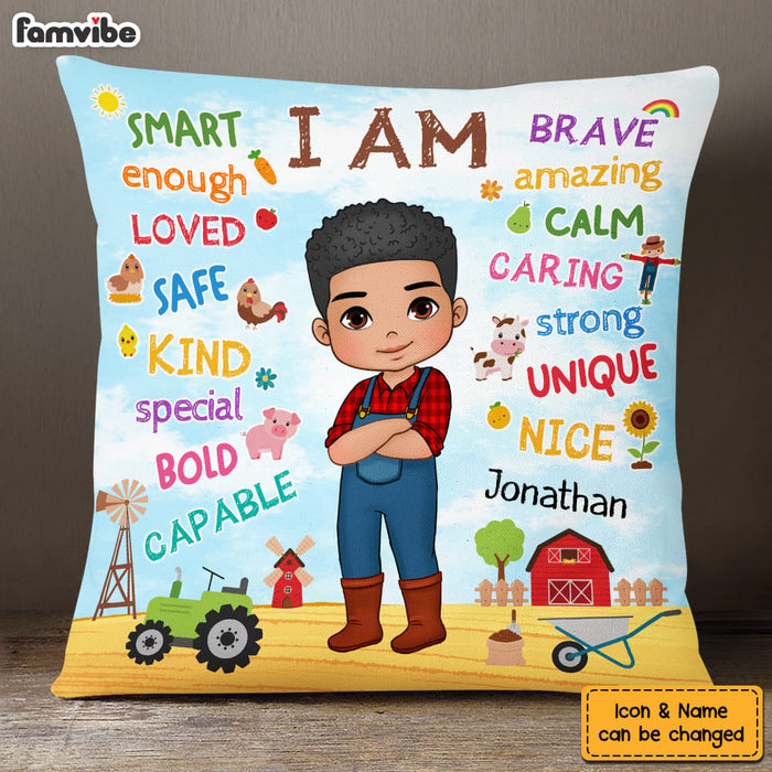Personalized Gift For Grandson Farmer Life Pillow 31128 1