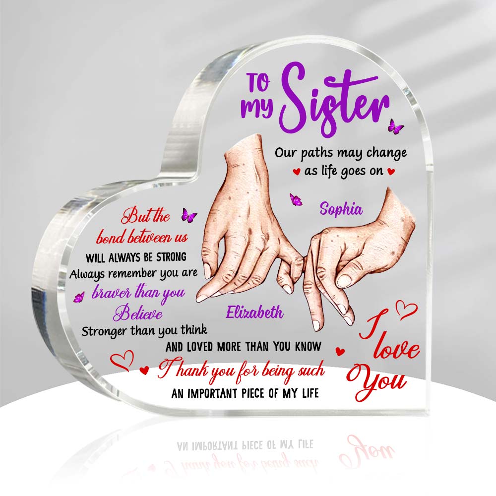 Personalized Gift For Friends Sisters Promise Hands Acrylic Plaque 31130 Primary Mockup