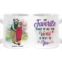Personalized Couple My Favorite Place In All The World Is Next To You Mug 31133 thumb 1