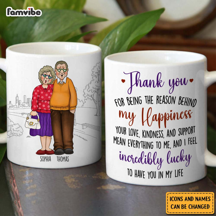 Personalized Couple Gift Thank You For Being The Reason Behind My Happiness Mug 31161 1