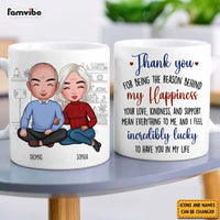 Personalized Couple Gift Thank You For Being The Reason Behind My Happiness Mug 31163 thumb 1