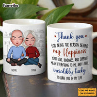 Personalized Couple Gift Thank You For Being The Reason Behind My Happiness Mug 31163 thumb 1
