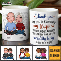 Personalized Couple Gift Thank You For Being The Reason Behind My Happiness Mug 31163 thumb 1