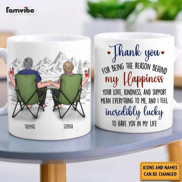 Personalized Couple Gift Thank You For Being The Reason Behind My Happiness Mug 31164 1