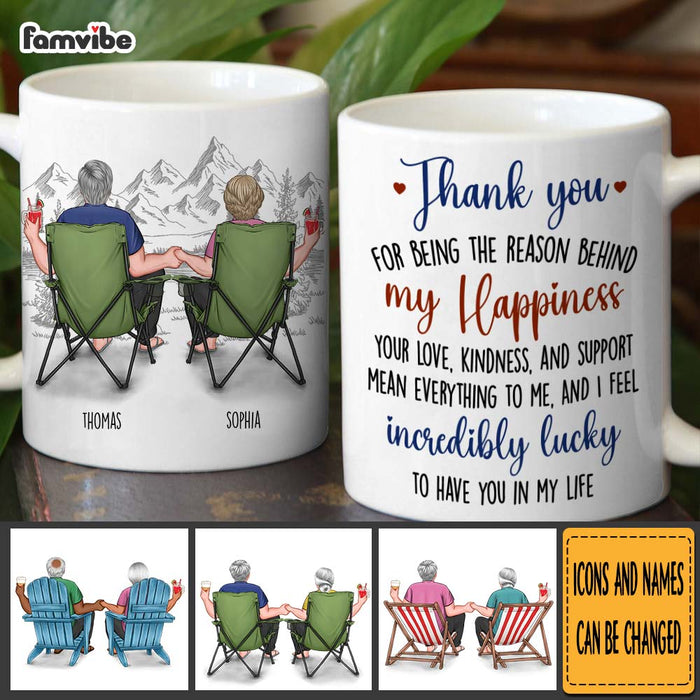Personalized Couple Gift Thank You For Being The Reason Behind My Happiness Mug 31164 1