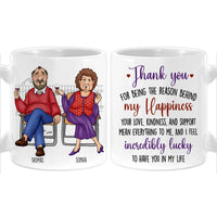 Personalized Couple Gift Thank You For Being The Reason Behind My Happiness Mug 31165 thumb 1