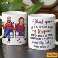 Personalized Couple Gift Thank You For Being The Reason Behind My Happiness Mug 31165 thumb 1