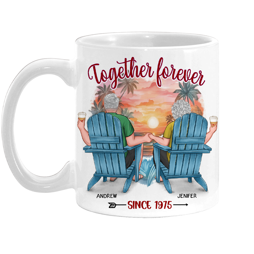 Personalized Old Couple Gift Together Forever Mug 31172 Primary Mockup