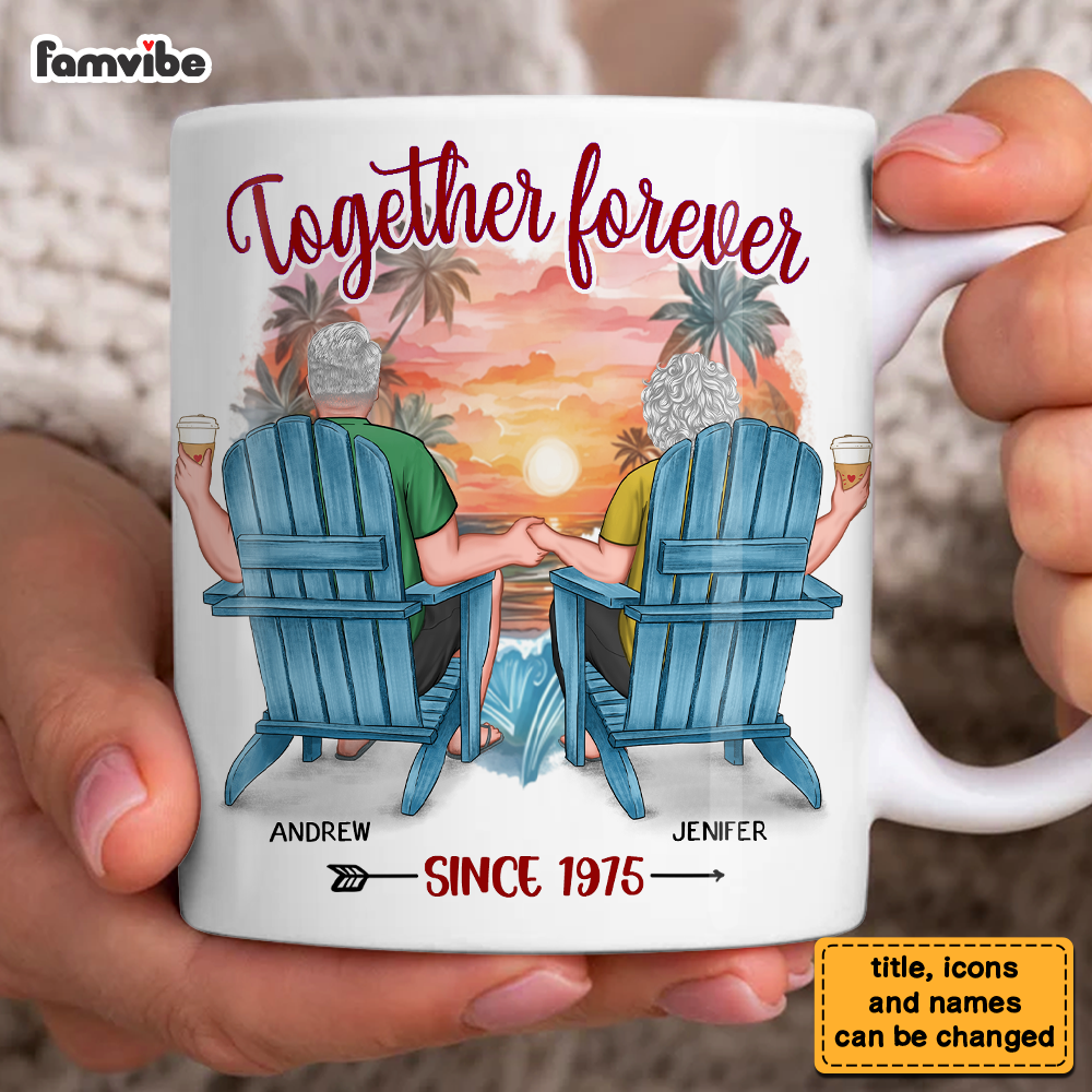 Personalized Old Couple Gift Together Forever Mug 31172 Primary Mockup