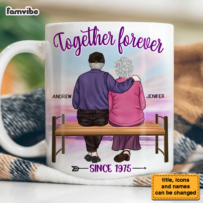 Personalized Old Couple Gift Together Forever Mug 31173 1