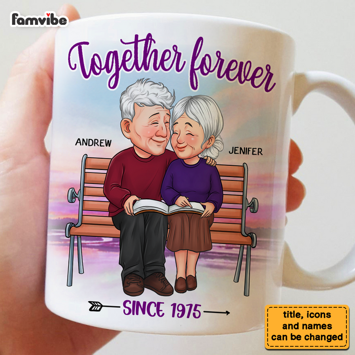 Personalized Old Couple Gift Together Forever Mug 31174 1