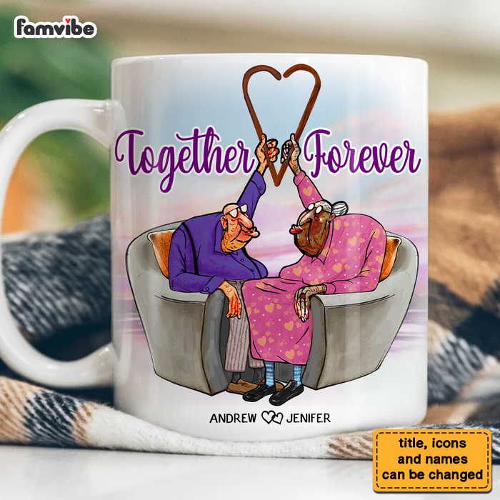 Personalized Old Couple Gift Together Forever Mug 31175 1