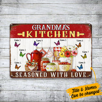 Personalized Grandma Butterflies Kitchen Metal Sign JL103 30O57 thumb 1
