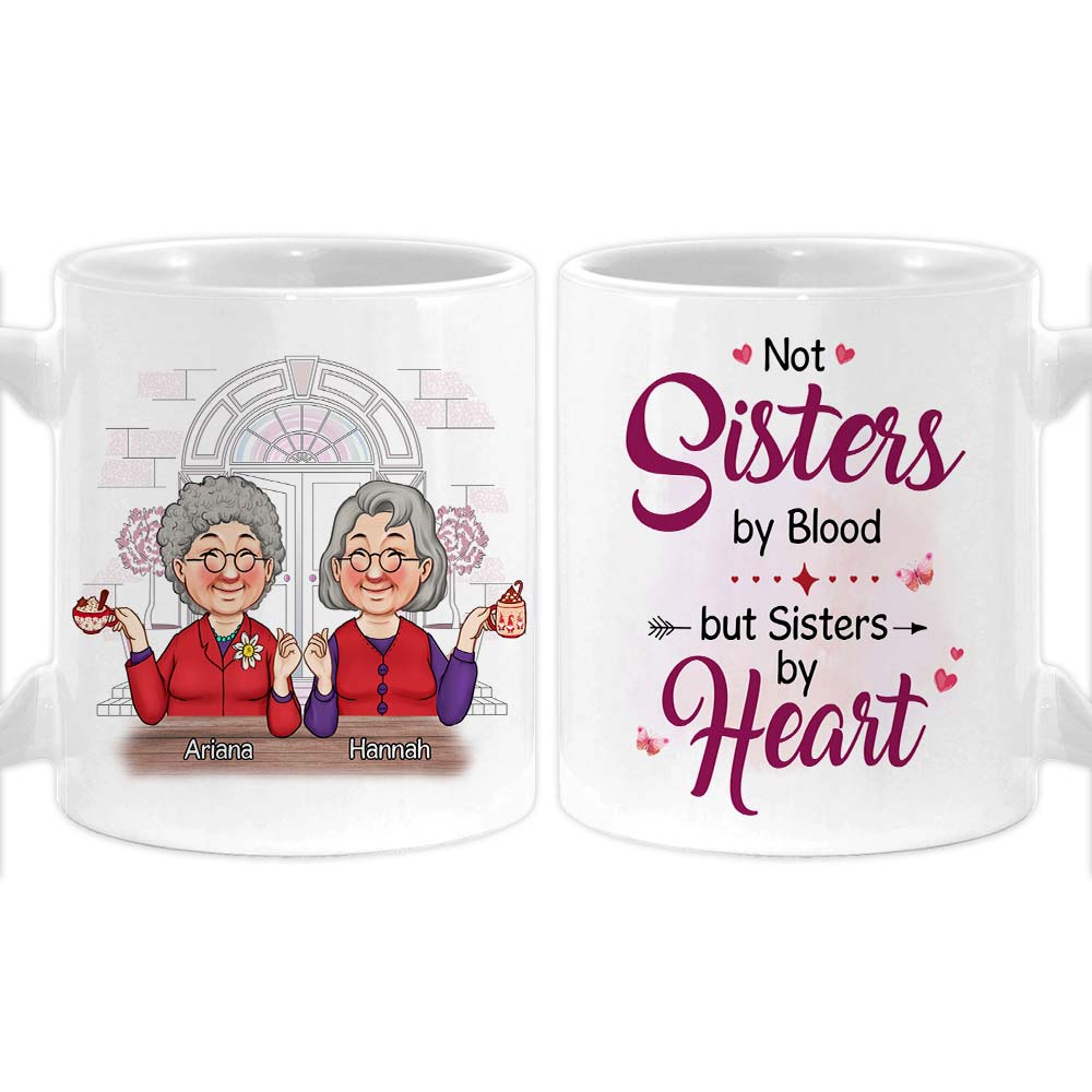 Personalized Friend Gift Sisters By Heart Mug 31193 Primary Mockup