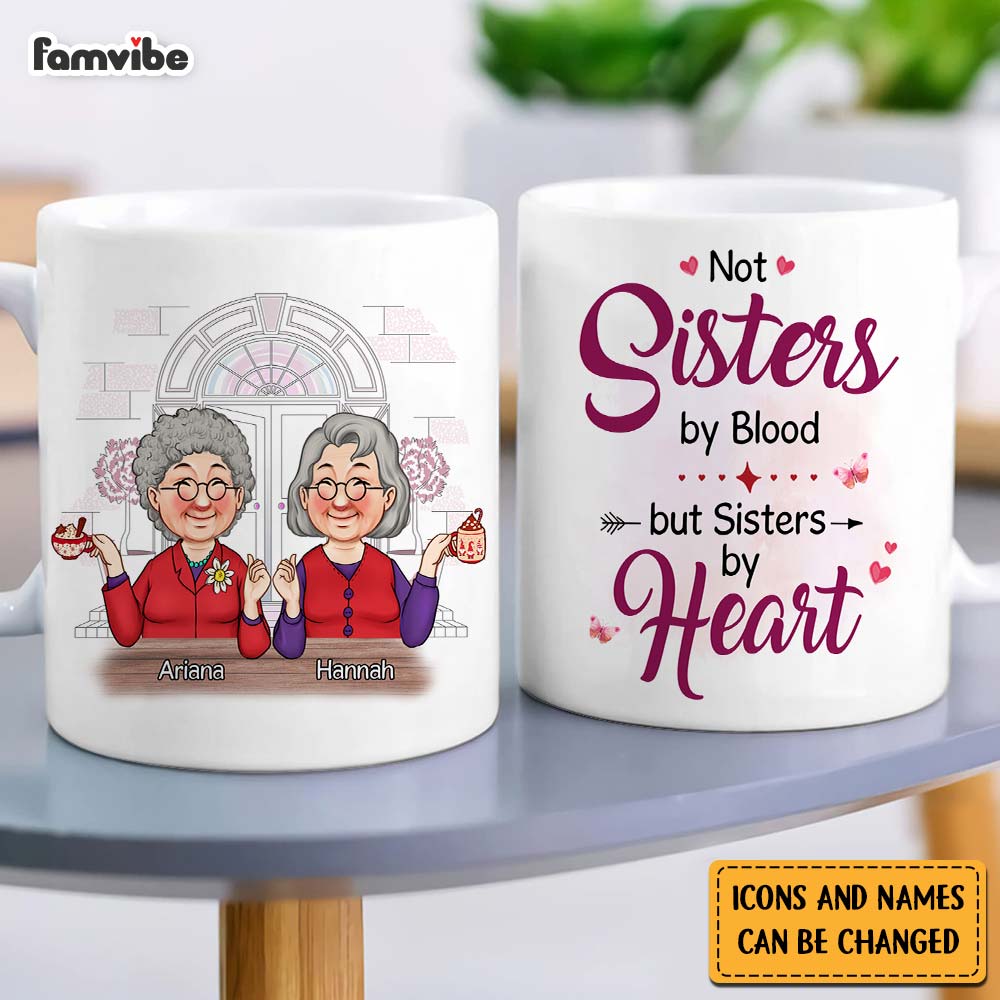 Personalized Friend Gift Sisters By Heart Mug 31193 Primary Mockup